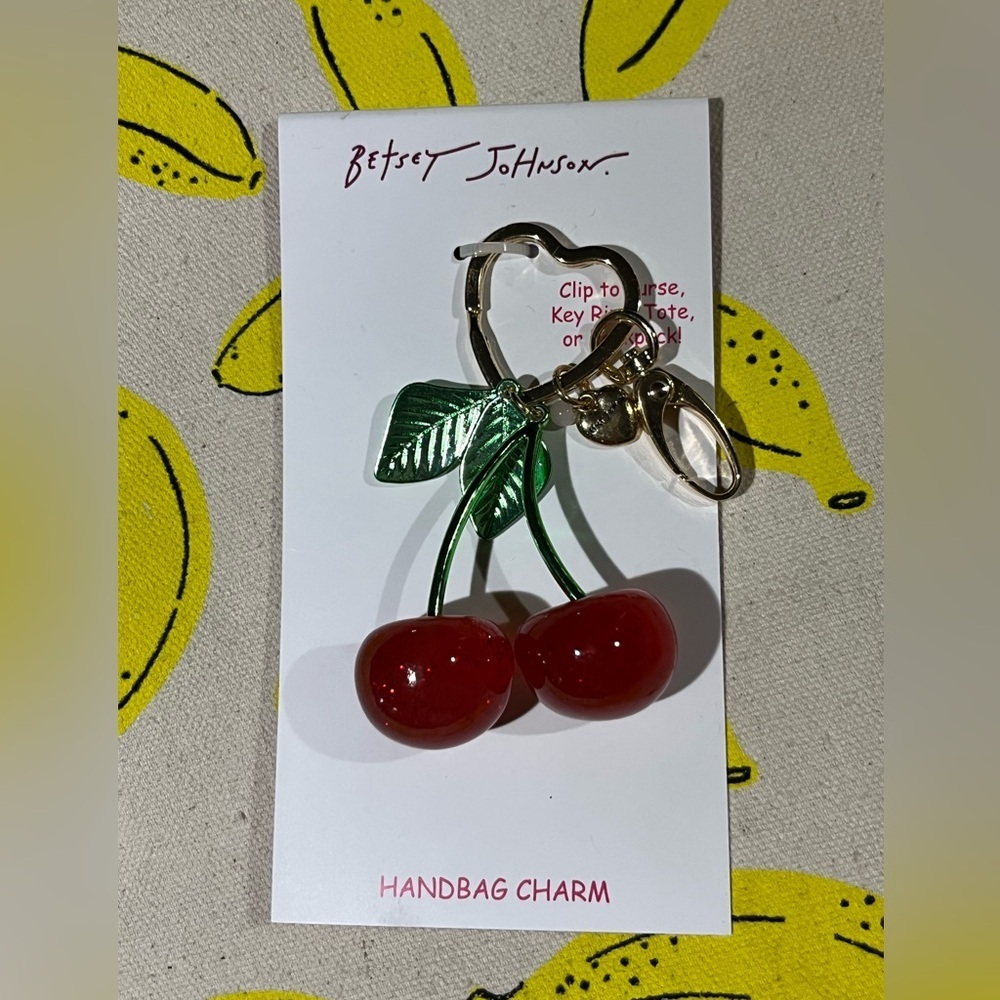 *NWT* Betsey Johnson Cherry Handbag Charm - Picture 4 of 6